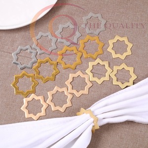 แหวนรองผ้าเช็ดปากงานแต่งงานสุดหรู วัสดุอะลูมิเนียม เป็นมิตรกับสิ่งแวดล้อม อุปกรณ์ตกแต่งโต๊ะอาหารระดับพรีเมียม - Product Image 2