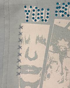 Wholesale Custom 100% Cotton Fleece Unisex Winter Streetwear Oversized Short Hoodie Rhinestone Design Boxy Fit Eco-Friendly - Product Image 2