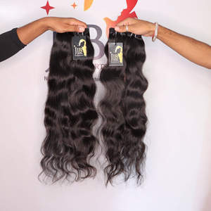 Paquetes de cabello humano recto dibujado doble crudo Proveedor de cabello de templo rizado recto crudo Paquetes de cabello crudo brasileño - Product Image 2