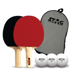Raquette de tennis de table Stag Iconic Professional Club Playset en bois, caoutchouc à picots longs, base en fibre de carbone, raquette de tennis de table Iconic - Product Image 2