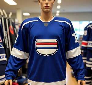 Alta calidad 100% poliéster antibacteriano transpirable Unisex uniforme de hockey sobre hielo personalizable nombre Logo características para adultos - Product Image 2