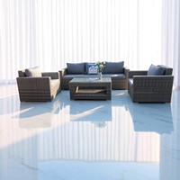 Ensemble de canapés en poly rotin au design moderne PRSF-SC-N, mobilier de haute qualité pour chaque espace - pour villa ou appartement