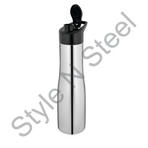 Bouteille d'eau droite en acier de conception Unique avec sipper de couleur noire bouteille électrique en acier inoxydable et marbre meilleure vente - Product Image 1