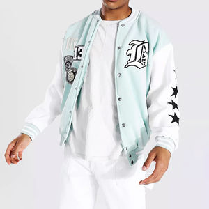 Vestes pour hommes Veste pour hommes Varsity Baseball personnalisée Veste College Letterman Bomber Streetwear Laine Cuir Manches Mode - Product Image 1