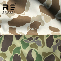 Kain Kamuflase Ronson Gabardine 100% Poliester Cetak Camo Bebek Dua Sisi untuk Penyamaran Taktis Luar Ruangan