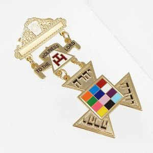 JEVVY CRAFTS Joya de Collar Chapada en Oro para Antiguo Gran Sacerdote del Arco Real Masónico, Material Dorado para Masón - Product Image 5