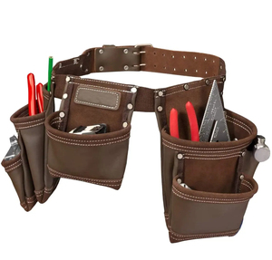 Offre spéciale Sac à outils personnalisé en cuir artificiel cordura Sac à outils multifonctionnel durable pour électricien avec poches pour la taille - Product Image 1