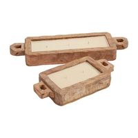 Cuenco de vela de madera de diseño antiguo, decoración única para interiores y exteriores para Navidad y cumpleaños para regalar