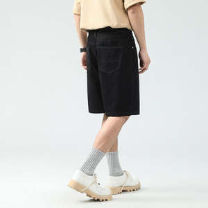 Nuevos pantalones cortos de lana informales de verano de gama alta personalizables para hombres, textura esponjosa de cintura alta, fuerte transpirabilidad, patrón sólido rápido - Product Image 1