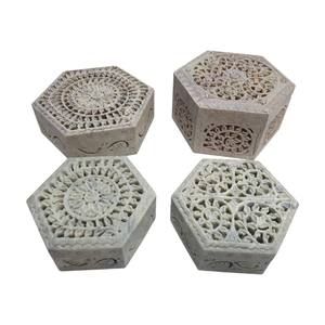 Cajas de joyería con tallado de esteatita Natural de diseño surtido hermoso superventas para regalo de bebé recién nacido y Acción de Gracias - Product Image 3