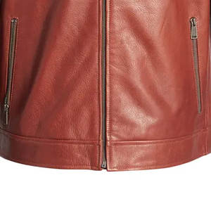 New Arrival Custom Men Leather Jacket Wholesale Plus Size men Leather Jacket High Street style Men Slim Fit Leather Jacket - Product Image 5