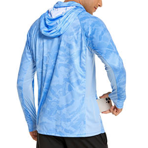 Vêtements de pêche à séchage rapide évacuant l'humidité respirante Sweat à capuche de chasse de haute qualité entièrement personnalisé - Product Image 2