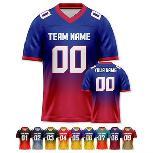 Camiseta de Fútbol Americano de Alta Calidad, Transpirable, de Secado Rápido, Precio al por Mayor, Personalizable en Todos los Tamaños - Product Image 4