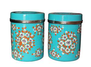 Lata de almacenamiento de alimentos pintada a mano, recipiente de alta calidad de estilo moderno, elegante para el hogar y la cocina - Product Image 3