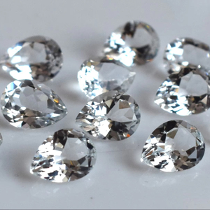 ลูกแพร์ตัด6x8มมบุษราคัมสีขาวธรรมชาติตัดลูกแพร์บุษราคัมสีขาว - Product Image 1