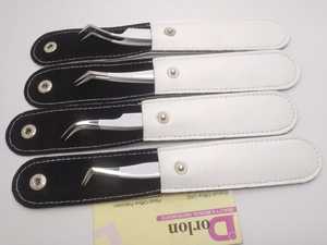 Pince à épiler professionnelle japonaise en acier inoxydable antistatique incurvée pour faux cils - Product Image 3