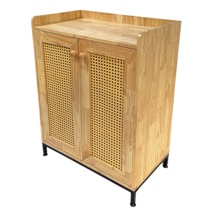 Modern KTB68119 Living Room Furniture <b>Console</b> Table Sideboard with Rattan Doors and Iron Base Decorative Cabinet for Home Use - Product Image 3