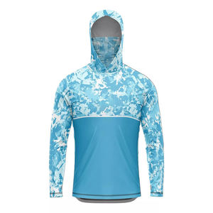 Nueva llegada de buena calidad 100% poliéster Spandex ropa deportiva ropa de pesca camisas con capucha manga larga UPF 50 + camisas de protección solar - Product Image 4