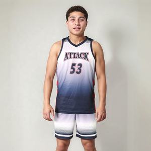 Vêtements de sport d'extérieur respirants, ensembles d'été grande taille, matériau polyester antibactérien, haute qualité, personnalisés pour le basketball - Product Image 5