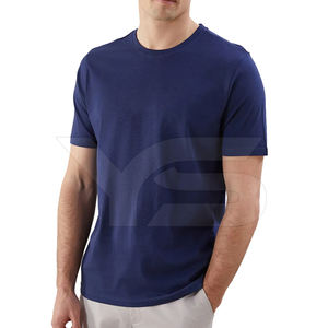 Tshirt en coton décontracté pour homme-Motif solide avec méthode de tissage non tissé 180 grammes Tissu en jersey teint uni - Product Image 5