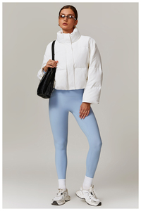 Chaqueta acolchada de moda de invierno con cremallera Abrigo acolchado grueso cálido pato abajo prendas de vestir para mujer - Product Image 3