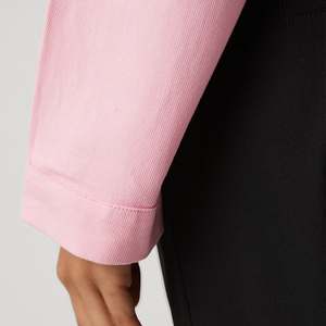 OEM Women's Denim Jacket Cropped Jean Coat Breathable Long Sleeve Denim Outerwear for Ladies - Product Image 5