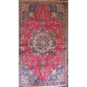 Tapis luxueux au design géométrique vintage, noués à la main, en mélange de laine et de coton naturel, pour la décoration du sol de la maison ou du bureau. - Product Image 1