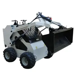 Spedizione gratuita Mini Skid Steer Loader con attacco caricatore frontale trattore Mini cingolato cingolato sterzo caricatore anteriore