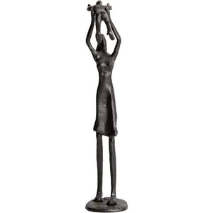 Meilleures ventes : Sculpture en métal forgé à la main, père et fille debout, pour la décoration intérieure et les cadeaux souvenirs, disponible en promotion - Product Image 6