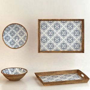 เครื่องครัวสำหรับตกแต่งชามไม้ทรงกลมพร้อมถาดสีดำธรรมชาติสำหรับแป้งที่ให้บริการอาหารสลัดซุปผลไม้ทำด้วยมือ - Product Image 4