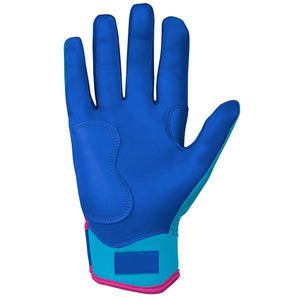 Latest Design Premium Quality Customized Softball Baseball Batting Gloves Blue Cabretta Leather Short Cuff <b>Hook</b> - Product Image 2