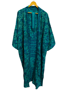 Kimono Vintage de Seda India para Mujer, Vestido Envuelto de Talla Libre, Ropa de Dormir de Talla Grande - Product Image 6