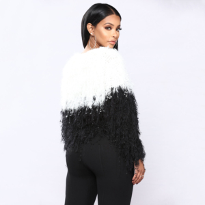 เสื้อสเวตเตอร์ถักผ้าฝ้ายสำหรับผู้หญิงเสื้อสเวตเตอร์ถักแบบคลาสสิกคอกลมและแขนยาว202ล่าสุด - Product Image 6