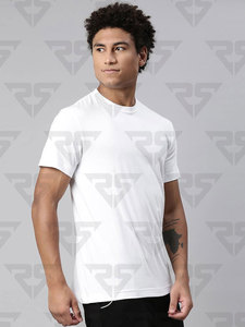 Classic Round Neck Plain <b>Tshirts</b> For Men customized logo design OEM embroidered and printed design t shirts for men's 2023 - Product Image 4