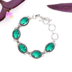 Apatite Quartz Ovale Gemstone Bangle & Bracelet Bijoux fait à la main de haute qualité Multi Stone Statement Apatite Quartz Bracelet - Product Image 1