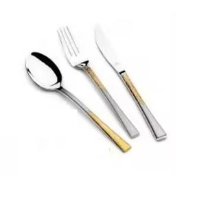 Juego de cubiertos de acero inoxidable Juego de cubiertos Artesanía antigua Juego de cubiertos de mesa de lujo decorativo con espejo - Product Image 2