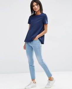 Camiseta de Algodón 100% de Peso Pesado para Mujer, Corte Ajustado, Tallas Grandes, Etiquetas Tejidas Personalizadas de Fábrica, Marca Privada - Product Image 4