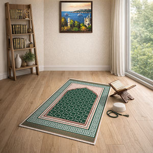 Tapis de prière islamique turc Mimoza à imprimé numérique, Sejadah, tapis de prière musulman épais et rembourré, Musallah, Janamaz - Product Image 4
