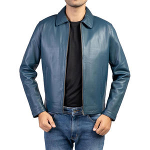 Chaqueta de bombardero de cuero bordada personalizada con impresión de logotipo para hombre y mujer, ropa de calle informal, proveedor de prendas de vestir exteriores OEM - Product Image 3