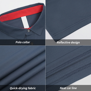 OEM poliéster/algodón hombres Golf para camisas tejido de punto transpirable personalizado manga corta ropa deportiva verano cuello vuelto - Product Image 4