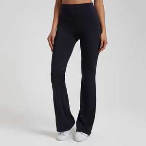 Nouveaux ensembles de gymnastique à séchage rapide femmes vêtements taille haute entraînement évasé pantalons de Yoga Leggings Fitness Yoga Legging - Product Image 6