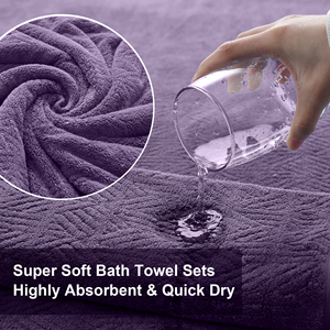 Luxueux ensemble de serviettes de bain en microfibre en peluche 8 pièces serviettes surdimensionnées absorbantes douces maison ensemble de serviettes de bain de luxe multifonctionnel - Product Image 3