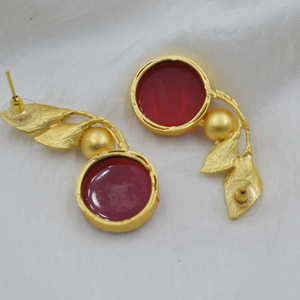 Nueva llegada última colección de diseño chapado en oro pendientes de tuerca al por mayor hechos a mano 18K Pendientes chapados en oro para las mujeres - Product Image 5