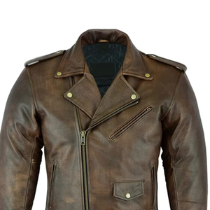 Chaqueta de Cuero Vacuno para Hombre de Invierno al por Mayor, Logotipo Frontal Personalizado de Alta Calidad, Fabricantes Profesionales - Product Image 5