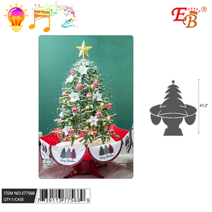 Arbre de Noël de luxe de haute qualité 47.2 \ "effet de chute de neige personnalisable Mini arbre debout artificiel pour les fêtes à la maison 1PC/CS - Product Image 1