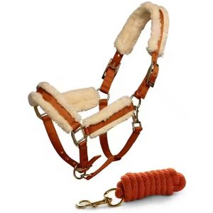 Licou en cuir de qualité supérieure en cuir véritable pour cheval et licou de cheval rembourré en nylon au meilleur prix - Product Image 5