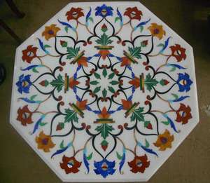 โต๊ะกาแฟแบบฝังหินอ่อนดูร่าหรูหราทนทานตกแต่งบ้าน - Product Image 1