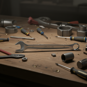 Chiave Combinata Cromata con Estremità Aperta e Anello Piegato - Product Image 3