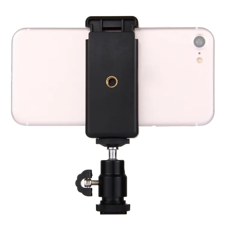Leading Supplier of Best Quality 1/4 inch Hot Shoe Tripod Head + Tripod Stand Clamp Mobile Phone Holders at Low Price