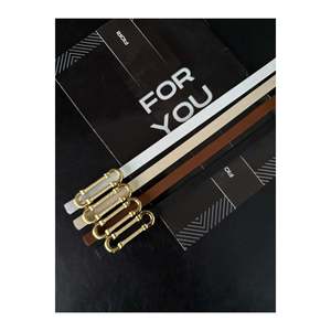 4-Piece Gold Buckle Thin <b>Belt</b>, Suitable for <b>Trousers</b>, Shirts, Jackets, and Dresses. - Mixed - Product Image 3